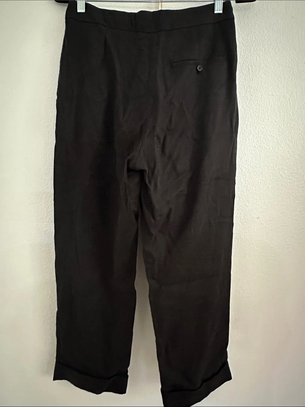Black High-Waist Paperbag Trousers
